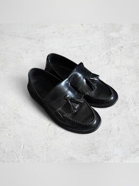 Men's Black Tassel Penny Loafers